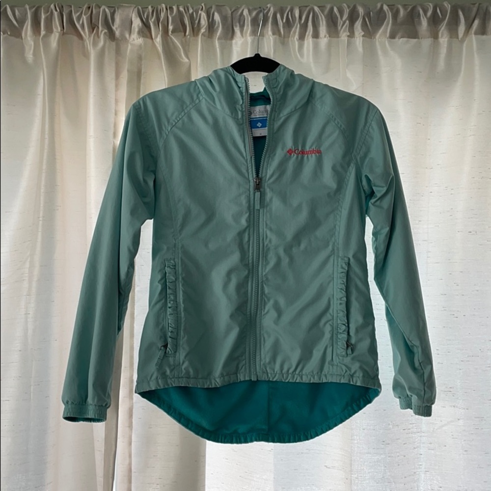 Water-resistant, fleece lined rain jacket